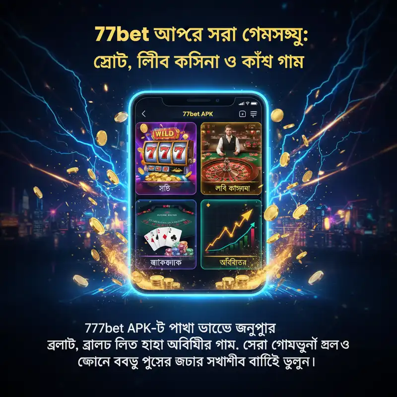 777bet অ্যাপের সেরা গেমসমূহ এবং ক্যাসিনো অফার